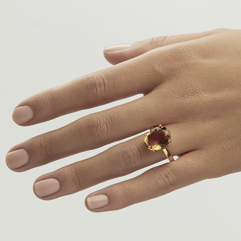 Citrine and outlet gold ring